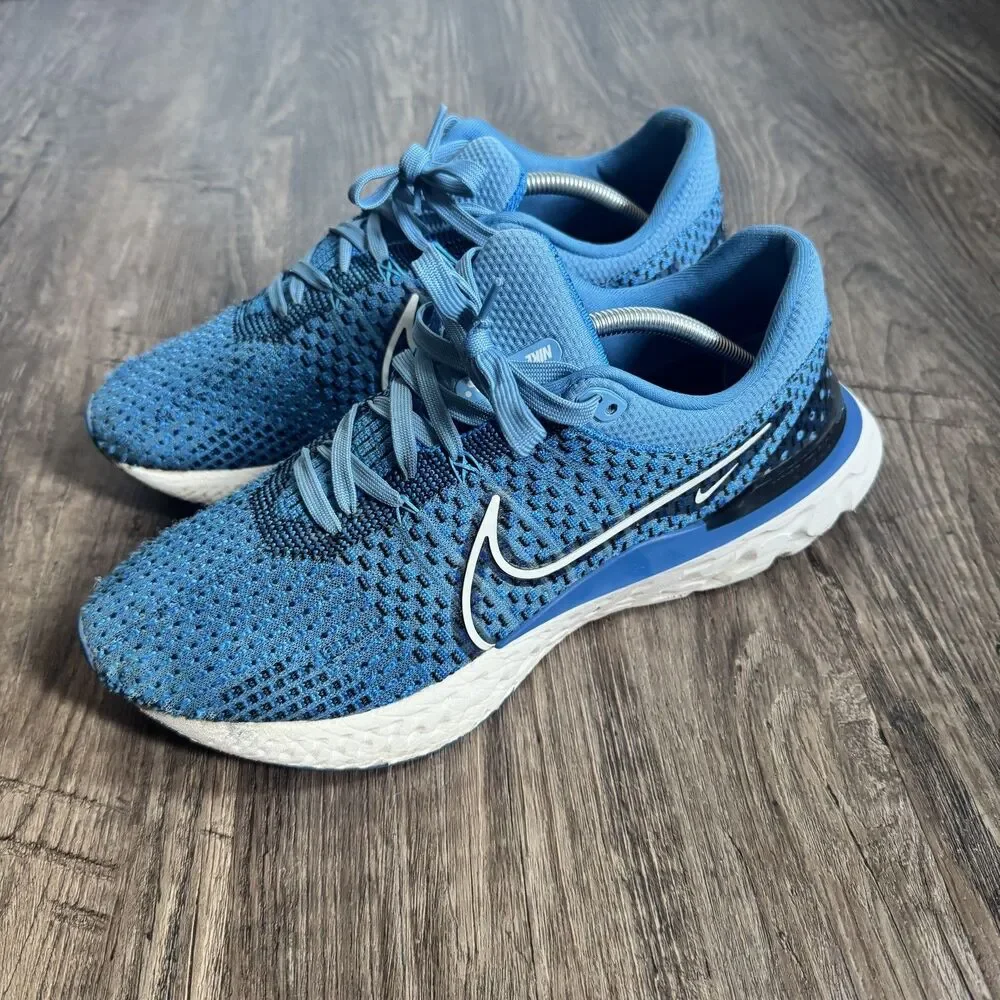 Nike React Infinity Run Flyknit 3 Mens Sz 12 Running Shoes Dutch Blue DH5392-400